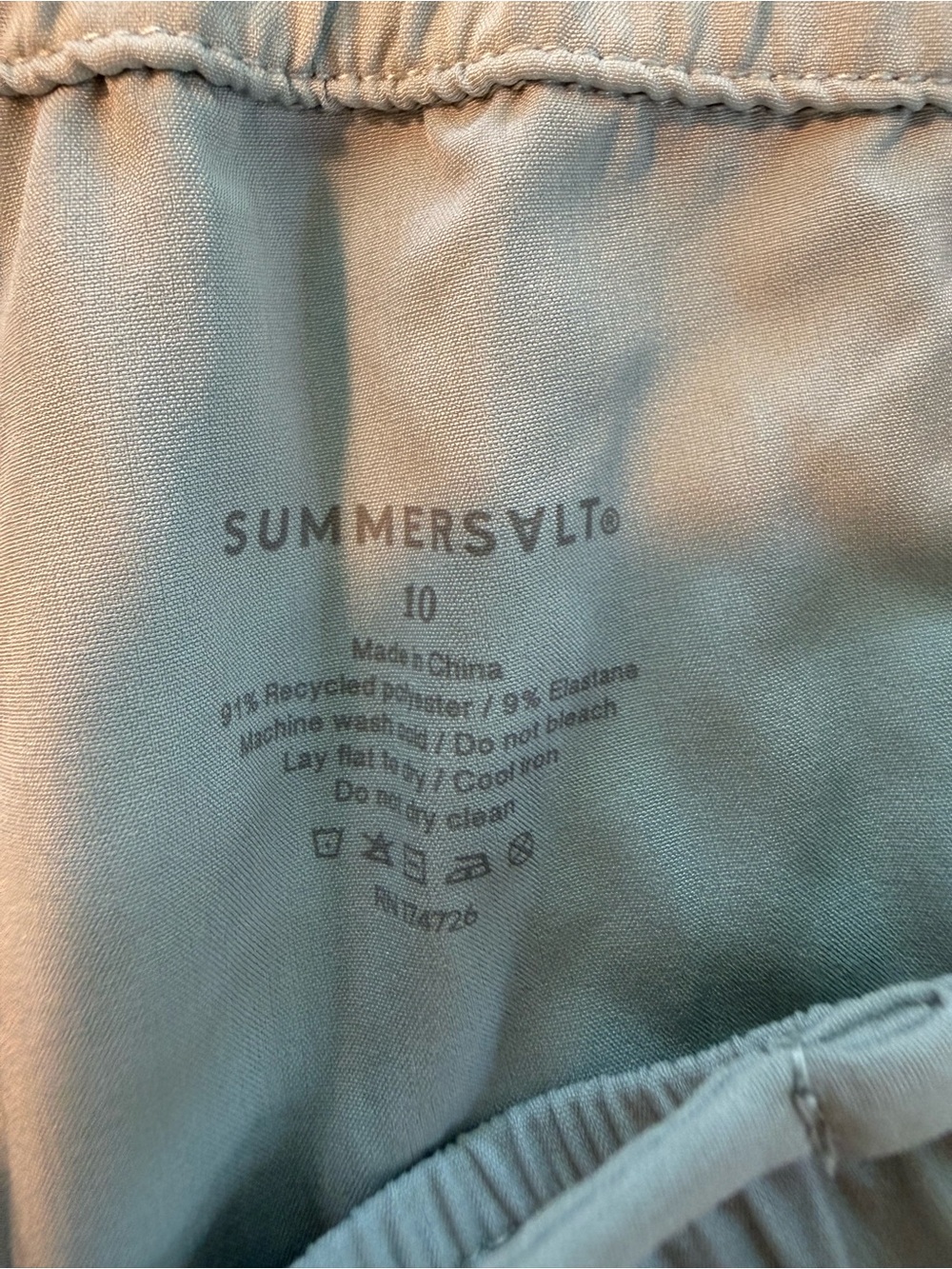 Summersalt On-The-Go Pants 10 Seafoam Blue Travel - Picture 2 of 6